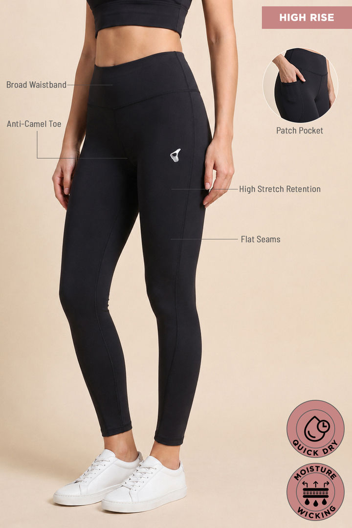 Zelocity Quick Dry Gym Leggings - Black Beauty — image 7